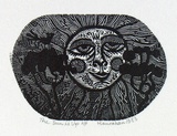Artist: b'HANRAHAN, Barbara' | Title: b'The sun is up' | Date: 1983 | Technique: b'wood-engraving, printed in black ink, from one block'