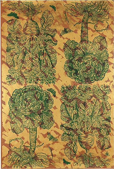 Artist: b'REDBACK GRAPHIX' | Title: b'Wrapping paper: Gold' | Date: 1986 | Technique: b'screenprint, printed in colour, from three stencils' Artist: b'REDBACK GRAPHIX' | Title: b'Wrapping paper: Gold' | Date: 1986 | Technique: b'screenprint, printed in colour, from three stencils'