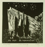Artist: COLEING, Tony | Title: Or the worried dog. | Date: 1983 | Technique: linocut, printed in black ink, from one block