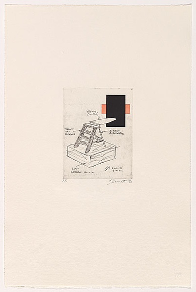 Artist: b'Bennett, Gordon.' | Title: b'not titled [self history culture]' | Date: 1993 | Technique: b'soft-ground etching, rpinted in black ink, from one plate' | Copyright: b'\xc2\xa9 Gordon Bennett, Licensed by VISCOPY, Australia'