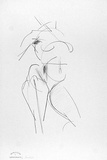 Artist: Powditch, Peter. | Title: not titled [standing female nude] | Date: c.1972 | Technique: lithograph, printed in black ink, from one plate