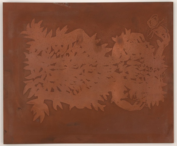 Artist: b'BOYD, Arthur' | Title: b'Plate 54: Figure in bush with butterfly.' | Date: 1960-70 | Technique: b'etched plate' | Copyright: b'This work appears on screen courtesy of Bundanon Trust' Artist: b'BOYD, Arthur' | Title: b'Plate 54: Figure in bush with butterfly.' | Date: 1960-70 | Technique: b'etched plate' | Copyright: b'This work appears on screen courtesy of Bundanon Trust'