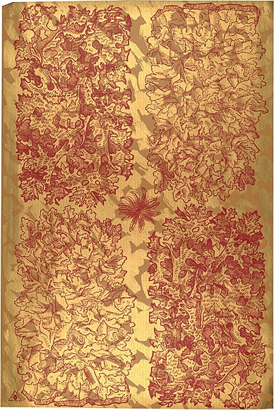 Artist: b'REDBACK GRAPHIX' | Title: b'Wrapping paper: Gold' | Date: 1986 | Technique: b'screenprint, printed in colour, from three stencils' Artist: b'REDBACK GRAPHIX' | Title: b'Wrapping paper: Gold' | Date: 1986 | Technique: b'screenprint, printed in colour, from three stencils'
