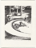 Artist: Marsh, Louise. | Title: Summer at Manuka Pool | Date: 15 July 1999 | Technique: lithograph, printed in black ink, from one stone
