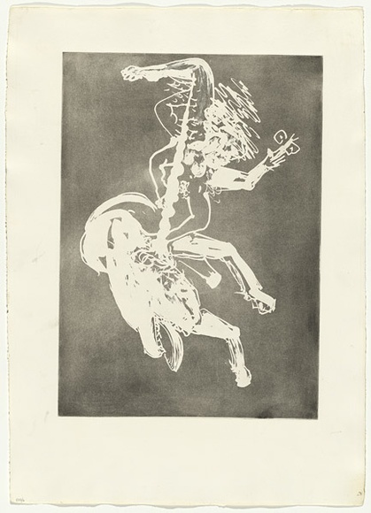 Artist: b'BOYD, Arthur' | Title: b'Panting unicorn.' | Date: 1973-74 | Technique: b'aquatint, printed in black ink, from one plate' | Copyright: b'Reproduced with permission of Bundanon Trust' Artist: b'BOYD, Arthur' | Title: b'Panting unicorn.' | Date: 1973-74 | Technique: b'aquatint, printed in black ink, from one plate' | Copyright: b'Reproduced with permission of Bundanon Trust'