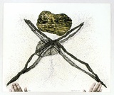 Artist: b'WICKS, Arthur' | Title: b'Steadying a simple seismic device' | Date: 1983 | Technique: b'etching, screenprint'
