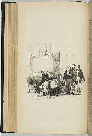 Title: b'not titled [Mrs Bardell faints]' | Date: 1838 | Technique: b'lithograph, printed in black ink, from one stone'