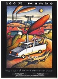 Artist: Mambo. | Title: The flight of the mad steam-driver aliens | Date: c.1985 | Technique: offset-lithograph, printed in colour, from multiple plates