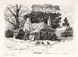 Artist: b'Mather, John.' | Title: b'Farm house' | Date: 1901 | Technique: b'etching and aquatine, printed in brown ink, from one plate'