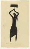 Artist: Counihan, Noel. | Title: Demonstrator. | Date: 1978, July | Technique: woodcut, printed in black ink, from one block