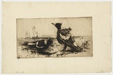 Artist: LONG, Sydney | Title: A windy day | Date: 1927 | Technique: line-etching, printed in warm black ink with plate-tone, from one copper plate | Copyright: Reproduced with the kind permission of the Ophthalmic Research Institute of Australia