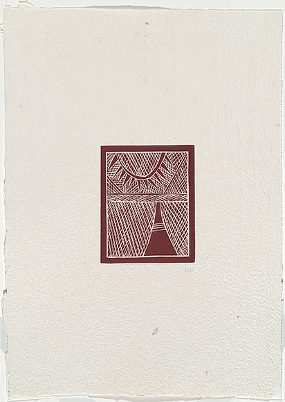 Artist: b'Matjuwi Burawangga, Charlie.' | Title: b'Djirkitj' | Date: 1971 | Technique: b'linocut, printed in red-brown ink, from one block' Artist: b'Matjuwi Burawangga, Charlie.' | Title: b'Djirkitj' | Date: 1971 | Technique: b'linocut, printed in red-brown ink, from one block'