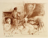 Artist: Conder, Charles. | Title: Coralie. | Date: 1899 | Technique: transfer-lithograph, printed in brown-green ink, from one stone