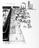 Artist: Nedelkopoulos, Nicholas. | Title: Leaving home for a new life | Date: 1978 | Technique: etching, printed in black ink, from one plate