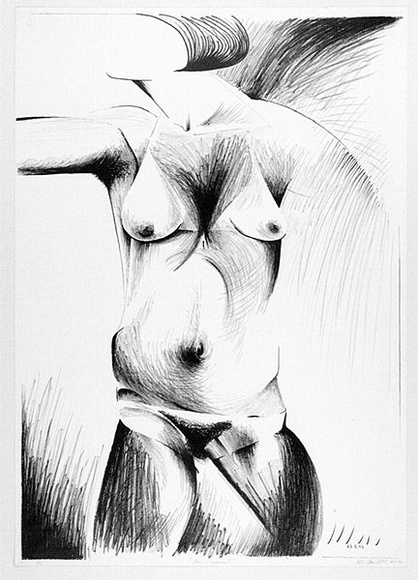 Artist: Powditch, Peter. | Title: Sun woman I | Date: 1969 | Technique: lithograph, printed in black ink, from one plate