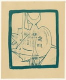 Artist: SELLBACH, Udo | Title: Arm | Date: 1955 | Technique: lithograph, printed in blue ink, from one stone [or plate]
