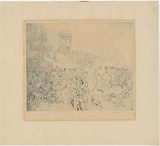 Artist: b'Lindsay, Norman.' | Title: b'Land of the Sylphs' | Date: 1926 | Technique: b'drypoint, printed in blue ink, from one plate'