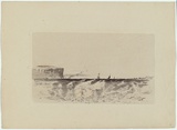 Artist: Martens, Conrad. | Title: North Head entrance. | Date: 1850-59 | Technique: lithograph, printed in black ink, from one stone; hand-coloured