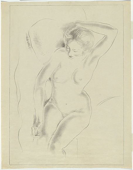 Artist: b'Lovett, Mildred.' | Title: b'The nude.' | Date: 1932 | Technique: b'lithograph, printed in black ink, from one stone' Artist: b'Lovett, Mildred.' | Title: b'The nude.' | Date: 1932 | Technique: b'lithograph, printed in black ink, from one stone'