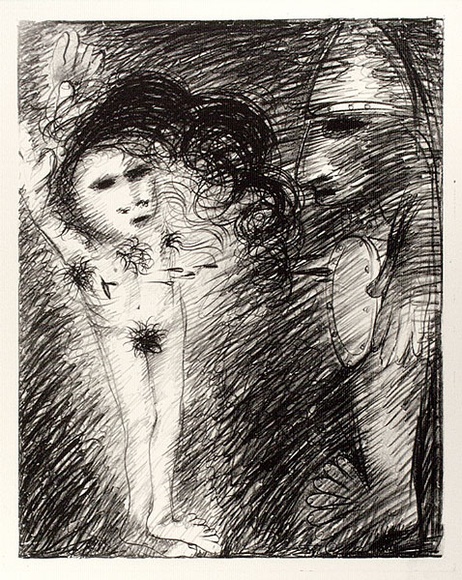 Artist: b'BOYD, Arthur' | Title: b'St Francis with the stigmata appearing to the Pope.' | Date: (1965) | Technique: b'lithograph, printed in black ink, from one plate' | Copyright: b'Reproduced with permission of Bundanon Trust' Artist: b'BOYD, Arthur' | Title: b'St Francis with the stigmata appearing to the Pope.' | Date: (1965) | Technique: b'lithograph, printed in black ink, from one plate' | Copyright: b'Reproduced with permission of Bundanon Trust'