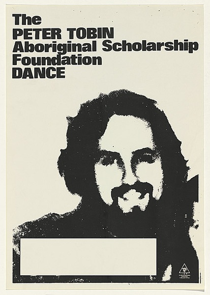 Artist: b'MACKINOLTY, Chips' | Title: b'The Peter Tobin Aboriginal Scholarship Foundation dance' | Technique: b'screenprint, printed black ink, from one stencil' Artist: b'MACKINOLTY, Chips' | Title: b'The Peter Tobin Aboriginal Scholarship Foundation dance' | Technique: b'screenprint, printed black ink, from one stencil'