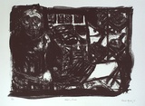 Artist: Henigan, Patrick. | Title: Artist and studio | Date: 1987 | Technique: lithograph, printed in black ink, from one stone