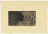 Artist: Lempriere, Helen | Title: The grass seed woman | Date: 1960s | Technique: etching and aquatint, printed in black ink with plate-tone, from one plate