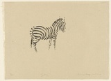 Artist: MACQUEEN, Mary | Title: Zebra | Date: 1967 | Technique: lithograph, printed in black ink, from one plate | Copyright: Courtesy Paulette Calhoun, for the estate of Mary Macqueen