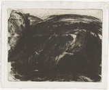 Artist: MADDOCK, Bea | Title: Moor landscape | Date: May 1961 | Technique: etching and aquatint, printed in black ink, from one plate