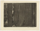 Artist: WILLIAMS, Fred | Title: Landscape with a building | Date: 1959-60 | Technique: aquatint, etching, drypoint, engraving and flat biting, printed in black ink, from one copper plate | Copyright: © Fred Williams Estate