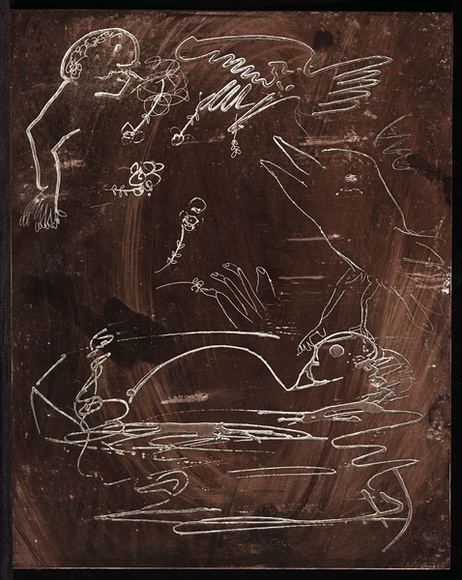 Artist: b'BOYD, Arthur' | Title: bPlate 19: Jonah page 80. Jonah's first Ninevah sermon. | Date: 1972-73 | Technique: b'etched plate' | Copyright: b'This work appears on screen courtesy of Bundanon Trust' Artist: b'BOYD, Arthur' | Title: bPlate 19: Jonah page 80. Jonah's first Ninevah sermon. | Date: 1972-73 | Technique: b'etched plate' | Copyright: b'This work appears on screen courtesy of Bundanon Trust'