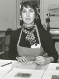 Artist: b'Heath, Gregory.' | Title: b'Portrait of Laurel McKenzie, Australian printmaker, 1988' | Date: 1988