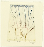 Artist: Hiotakis, Frank. | Title: Jad | Date: 1988 | Technique: drypoint, printed in colour, from one plate | Copyright: © Frank Hiotakis, Australia