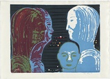 Artist: Keky, Eva. | Title: Night Talk | Date: 1965 | Technique: screenprint, printed in colour, from multiple stencils
