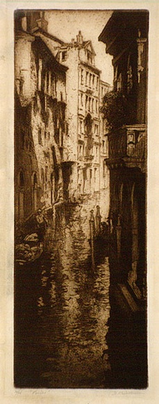 Artist: b'Friedensen, Thomas.' | Title: b'Venice.' | Date: 1925 | Technique: b'etching, printed in brown ink, from one plate' Artist: b'Friedensen, Thomas.' | Title: b'Venice.' | Date: 1925 | Technique: b'etching, printed in brown ink, from one plate'