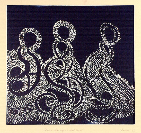 Artist: b'Shearer, Mitzi.' | Title: b'Dress design and head dress' | Date: 1982
