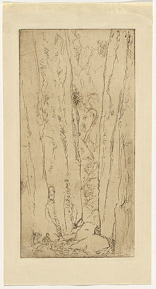 Artist: b'Traill, Jessie.' | Title: b'Standley Chasm, Northern Territory' | Date: 1928 | Technique: b'etching, printed in brown ink with plate-tone, from one plate' Artist: b'Traill, Jessie.' | Title: b'Standley Chasm, Northern Territory' | Date: 1928 | Technique: b'etching, printed in brown ink with plate-tone, from one plate'