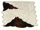 Artist: Clutterbuck, Jock. | Title: Firewater waves. | Date: 1973 | Technique: etching and aquatint, colour stencil, printed from one magnesium plate