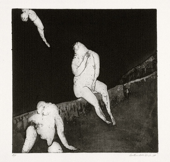 Artist: b'BALDESSIN, George' | Title: b'not titled.' | Date: 1964 | Technique: b'etching and aquatint, printed in black ink, from one plate' Artist: b'BALDESSIN, George' | Title: b'not titled.' | Date: 1964 | Technique: b'etching and aquatint, printed in black ink, from one plate'
