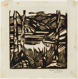 Artist: PRESTON, Margaret | Title: Calabash Bay, Berowra | Date: c.1939 | Technique: woodcut, printed in black ink, from one block | Copyright: © Margaret Preston. Licensed by VISCOPY, Australia