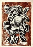 Artist: Kubbos, Eva. | Title: Dancers | Date: 1959 | Technique: printed in colour from two blocks