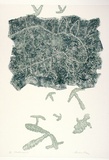 Artist: b'King, Grahame.' | Title: b'Mootwingee V' | Date: 1982 | Technique: b'lithograph, printed in colour, from two stones [or plates]'