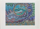 Artist: Bancroft, Bronwyn. | Title: Koori creation. | Date: 1991 | Technique: screenprint, printed in colour, from multiple screens | Copyright: © Bronwyn Bancroft. Licensed  by VISCOPY, Australia