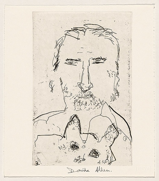 Title: Portrait of Neil Leveson III | Date: 1992 | Technique: etching, printed in black ink, from one plate