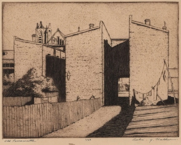 Artist: Walker, Leslie James. | Title: Old Parramatta. | Date: 1929 (exhibited?)