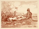 Artist: Conder, Charles. | Title: A dream of Araby. | Date: 1904 | Technique: transfer-lithograph, printed in red ink, from one stone