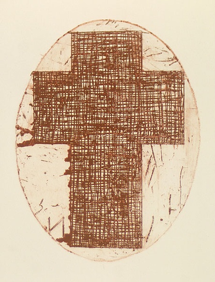Artist: b'Nixon, John.' | Title: b'not titled' | Date: 1985 | Technique: b'etching, printed in red-brown with plate-tone, from one plate' Artist: b'Nixon, John.' | Title: b'not titled' | Date: 1985 | Technique: b'etching, printed in red-brown with plate-tone, from one plate'