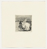 Artist: Sparke, Franki. | Title: not titled [Alice and the dodo, after Tenniel] | Date: 1980 | Technique: photo-etching, printed in black ink with plate-tone, from one plate