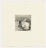 Artist: Sparke, Franki. | Title: not titled [Alice and the dodo, after Tenniel] | Date: 1980 | Technique: photo-etching, printed in black ink with plate-tone, from one plate