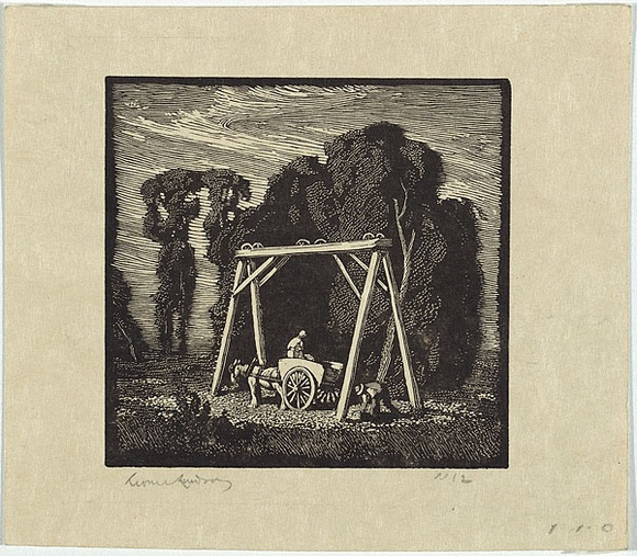 Artist: b'LINDSAY, Lionel' | Title: b'The siding' | Date: 1923 | Technique: b'wood-engraving, printed in black ink, from one block' | Copyright: b'Courtesy of the National Library of Australia' Artist: b'LINDSAY, Lionel' | Title: b'The siding' | Date: 1923 | Technique: b'wood-engraving, printed in black ink, from one block' | Copyright: b'Courtesy of the National Library of Australia'